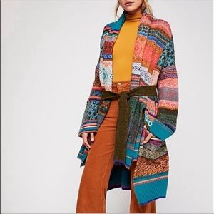 New Free People Fantasia Fairisle Cardigan